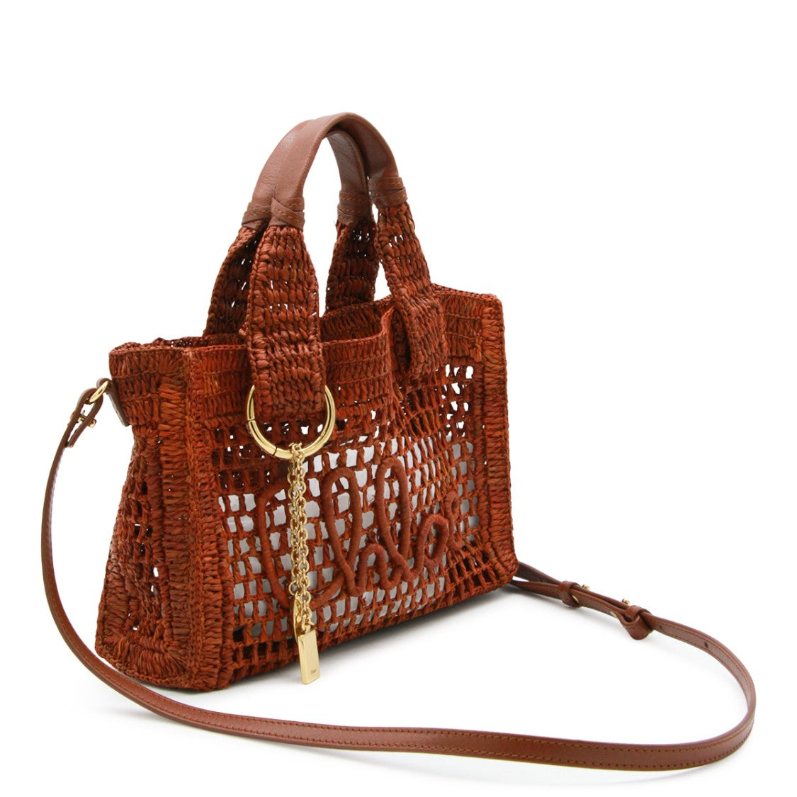 Chloé Summer Banana Top Handle Bag With Woven Design