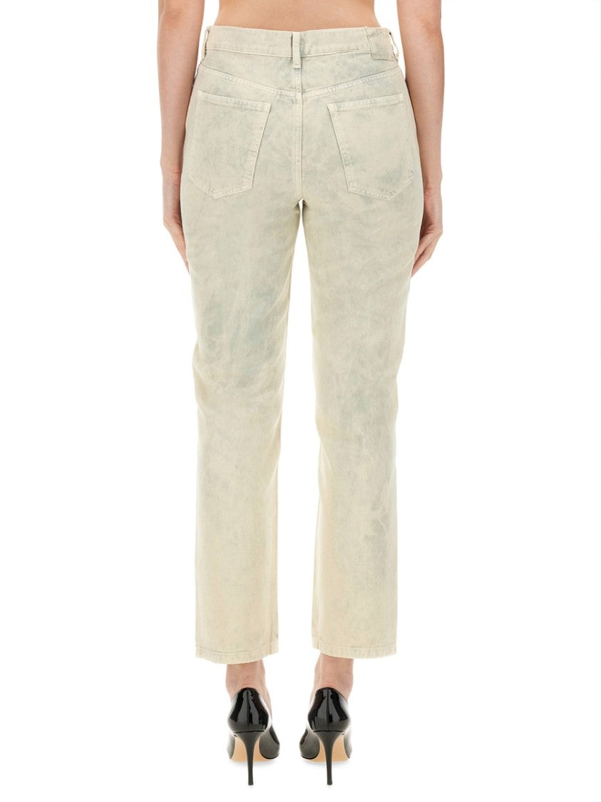 Moschino Faded Wash Cropped Jeans