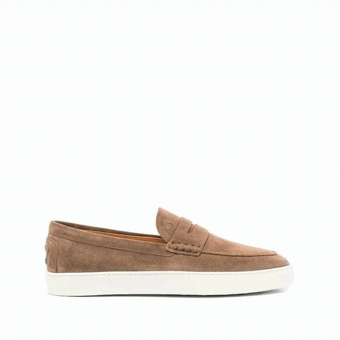 Tod's Soft Suede Calf Leather Loafers With Classic Penny Strap