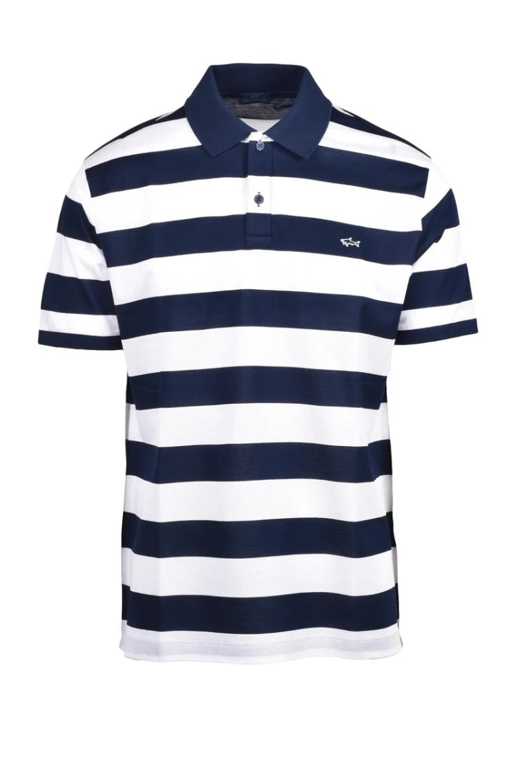 Paul & Shark Cotton Polo - White/Blue