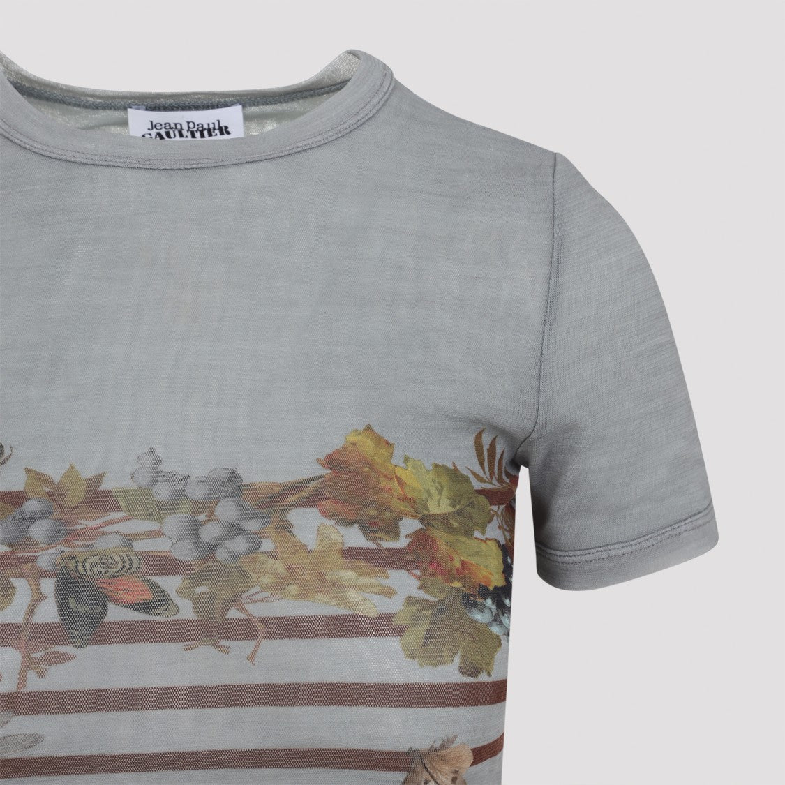 Jean Paul Gaultier Fitted Short-Sleeved T-Shirt With Floral Motif