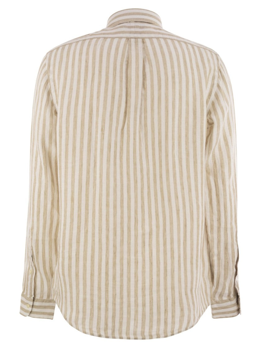 Polo Ralph Lauren Custom-Fit Striped Linen Shirt