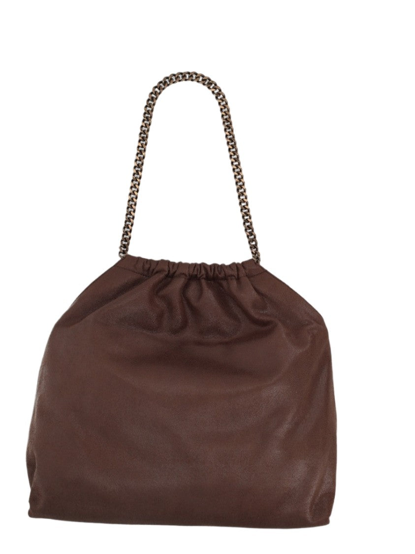 Stella Mccartney Bordeaux Polyester Slouchy Chain Strap Shoulder Bag