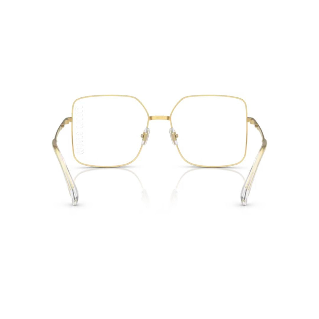 Miu Miu 51Ys Sole Thin Gold-Toned Metal Square Frame Eyeglasses