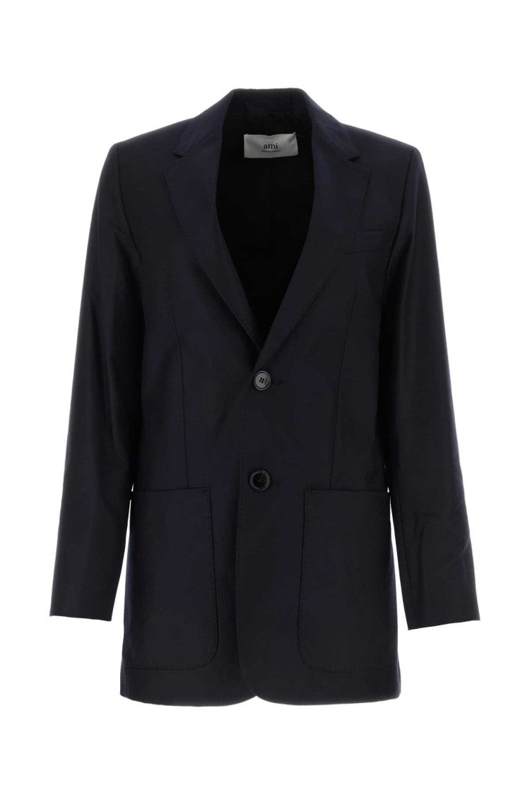 Ami Midnight Blue Wool Blazer