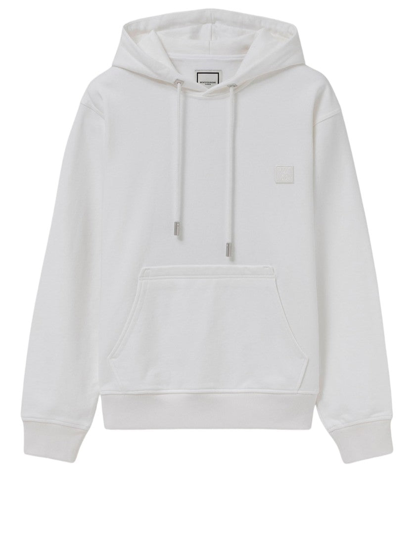 Wooyoungmi Cotton Hoodie With Drawstring Hood And Floral Graphic