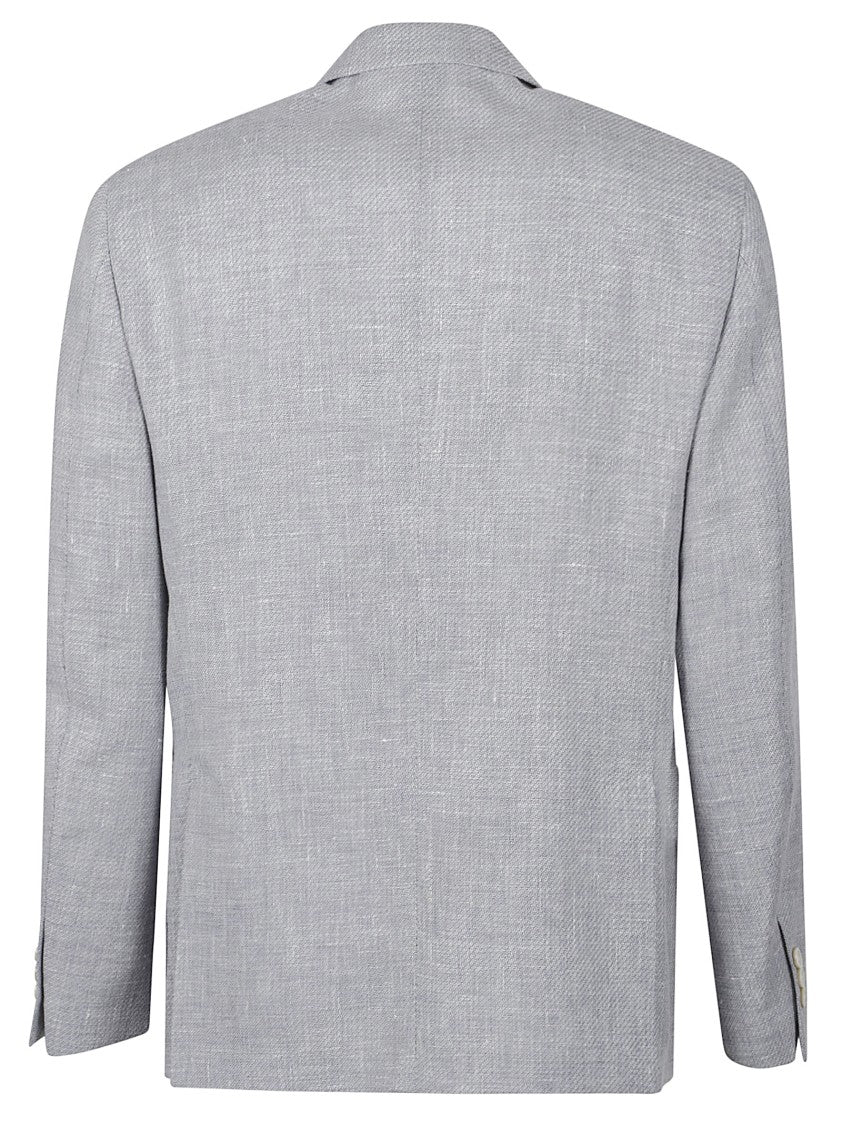 Lardini Light Grey Roma Virgin Wool-Blend Blazer