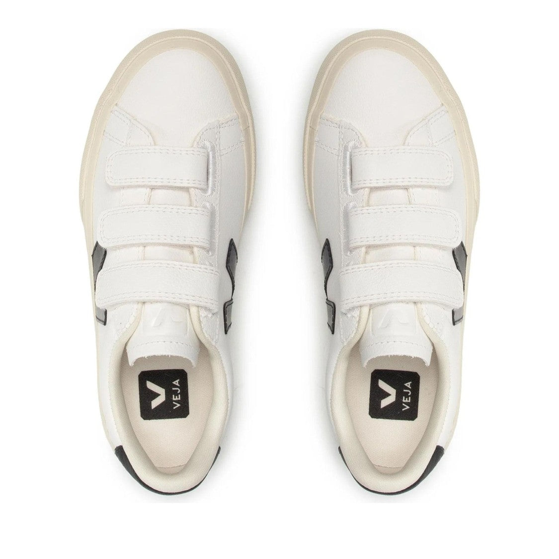 Veja White Recife Leather Velcro Sneakers