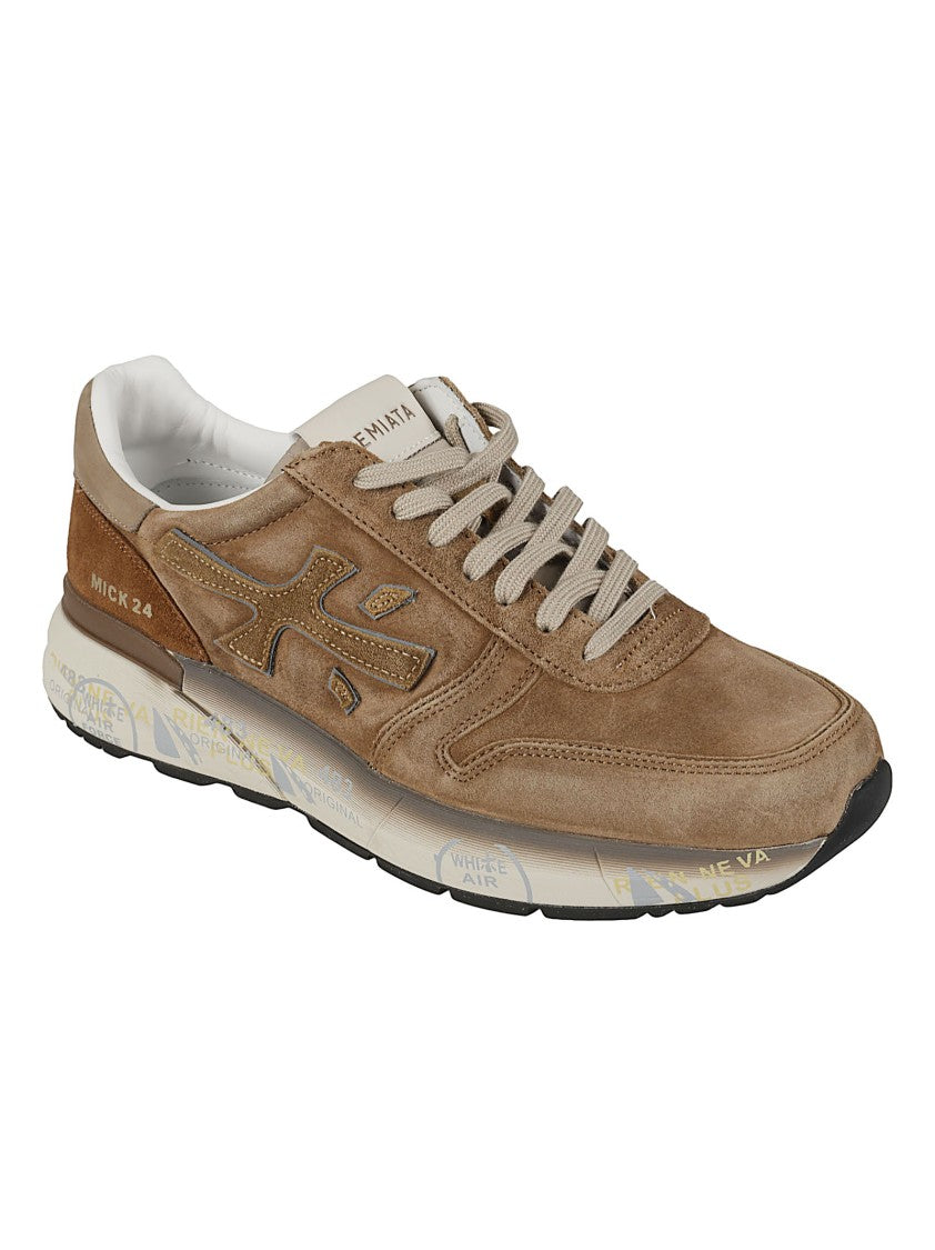 Premiata Mick Calfskin Suede Low-Profile Sneakers