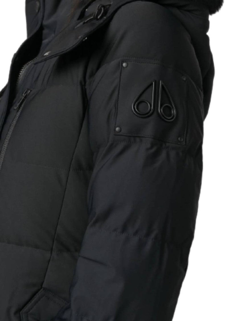 Moose Knuckles Elongated Black Puffer Parka