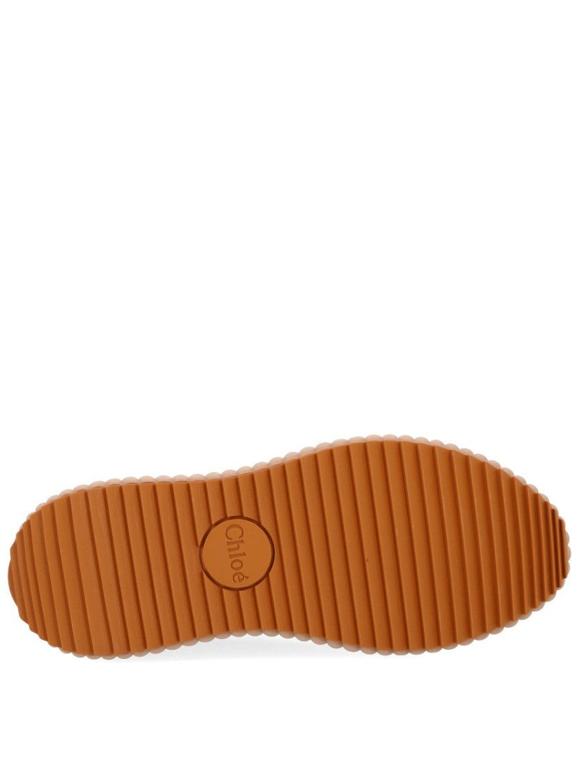 Chloé Nama Whipstitch Textured Sole Sneakers