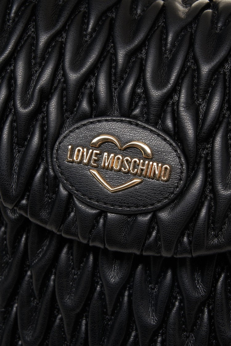 Love Moschino Quilted Eco-Leather Backpack With Magnetic Flap