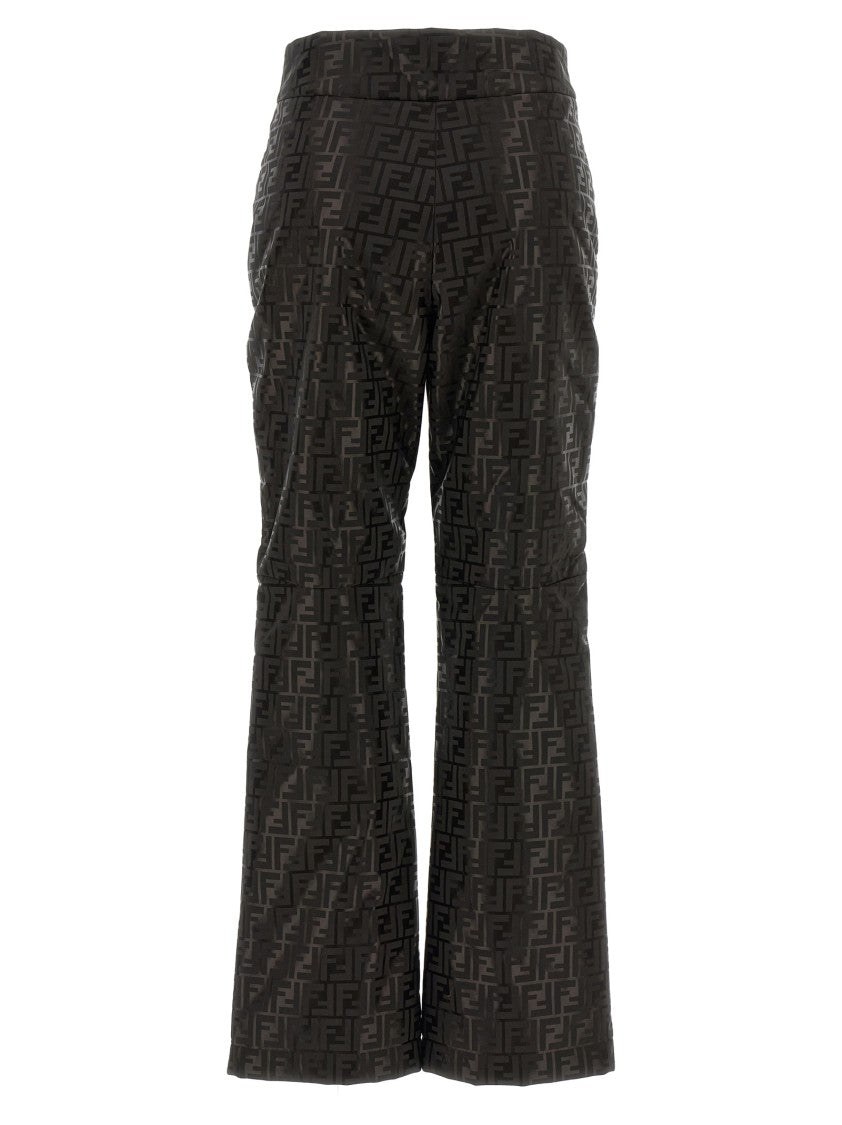 Fendi High-Waisted Ski Pants With Embossed 'Ff' Pattern And Zip Details