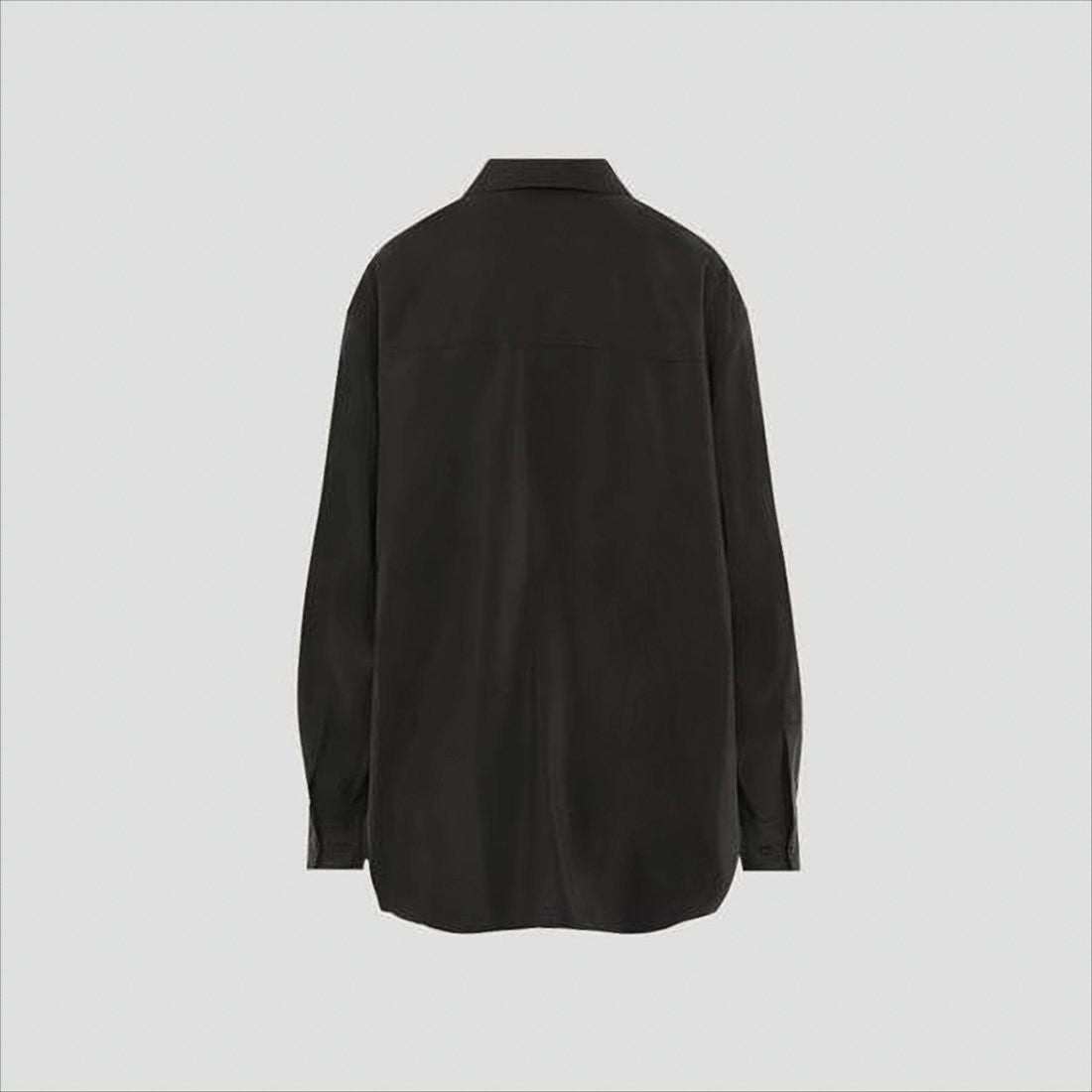 Lemaire Relaxed Fit Black Shirt With Classic Collar