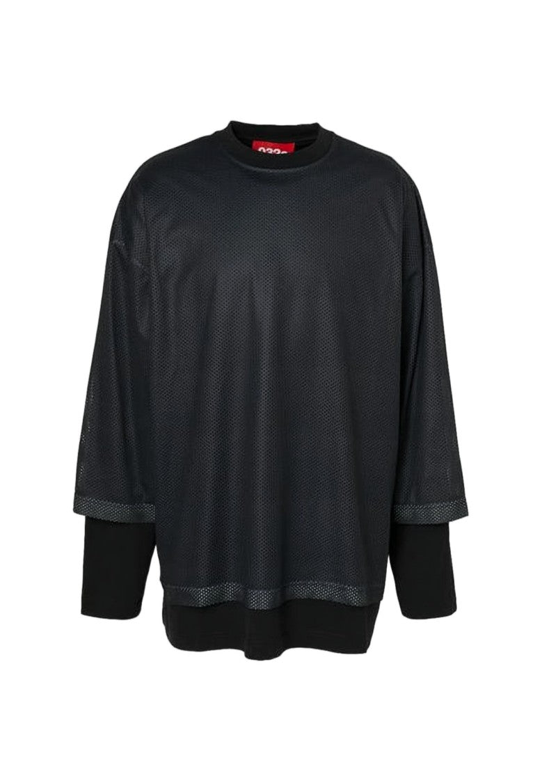 032C Layered Long-Sleeve T-Shirt With Mesh Overlay
