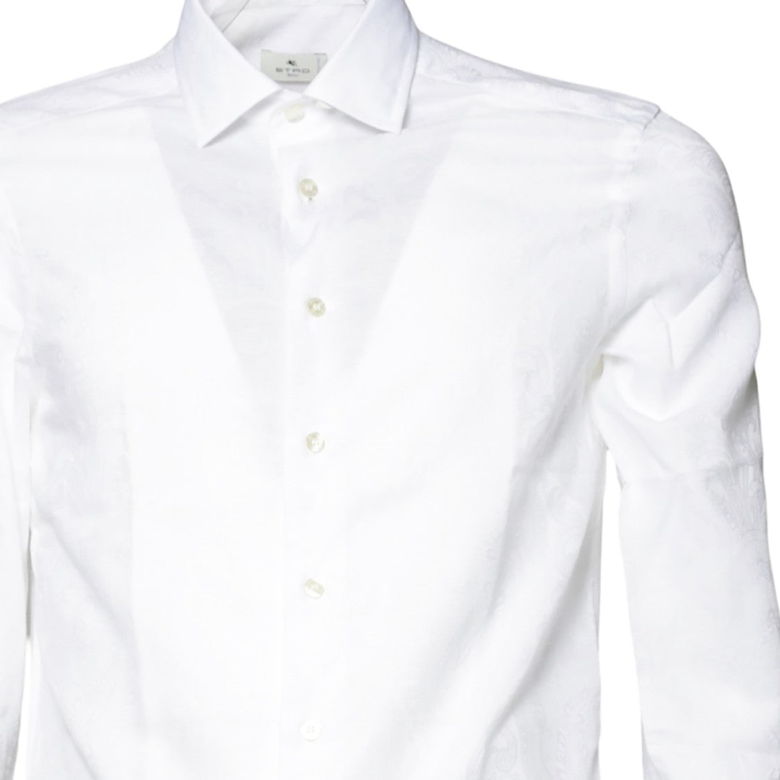 Etro White Jacquard Cotton Shirt