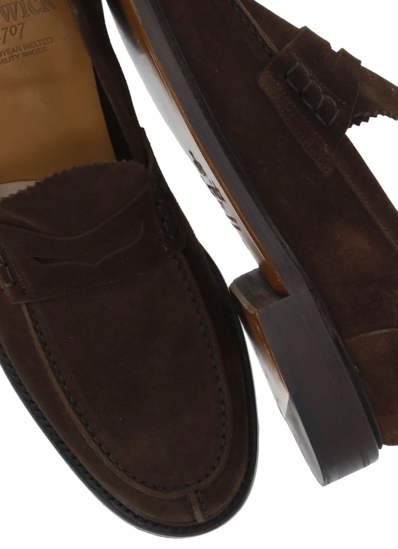Berwick 1707 Brown Front Mask Suede Loafers