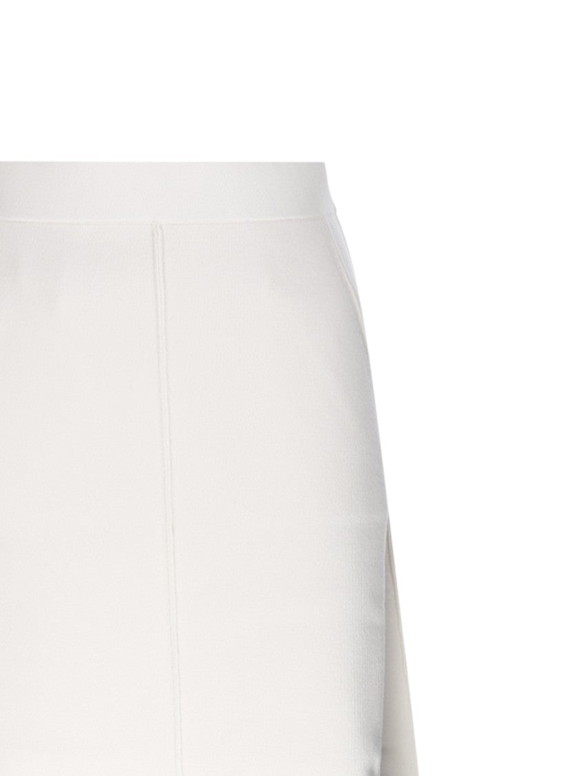 Max Mara Mid-Length A-Line Knitted Skirt With Subtle Side Slits
