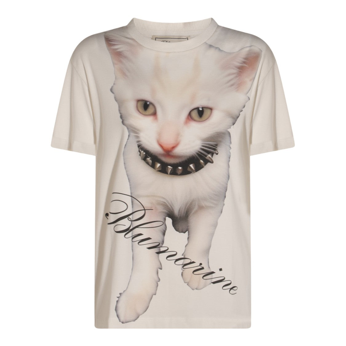 Blumarine Graphic Print T-Shirt With Cat Motif