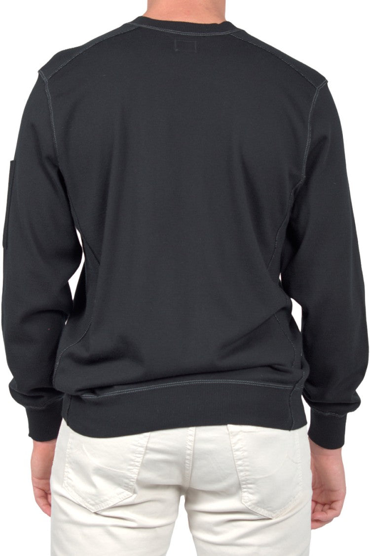 C.P. Company Charcoal Lens Detail Crew-Neck Cotton Sweatshirt