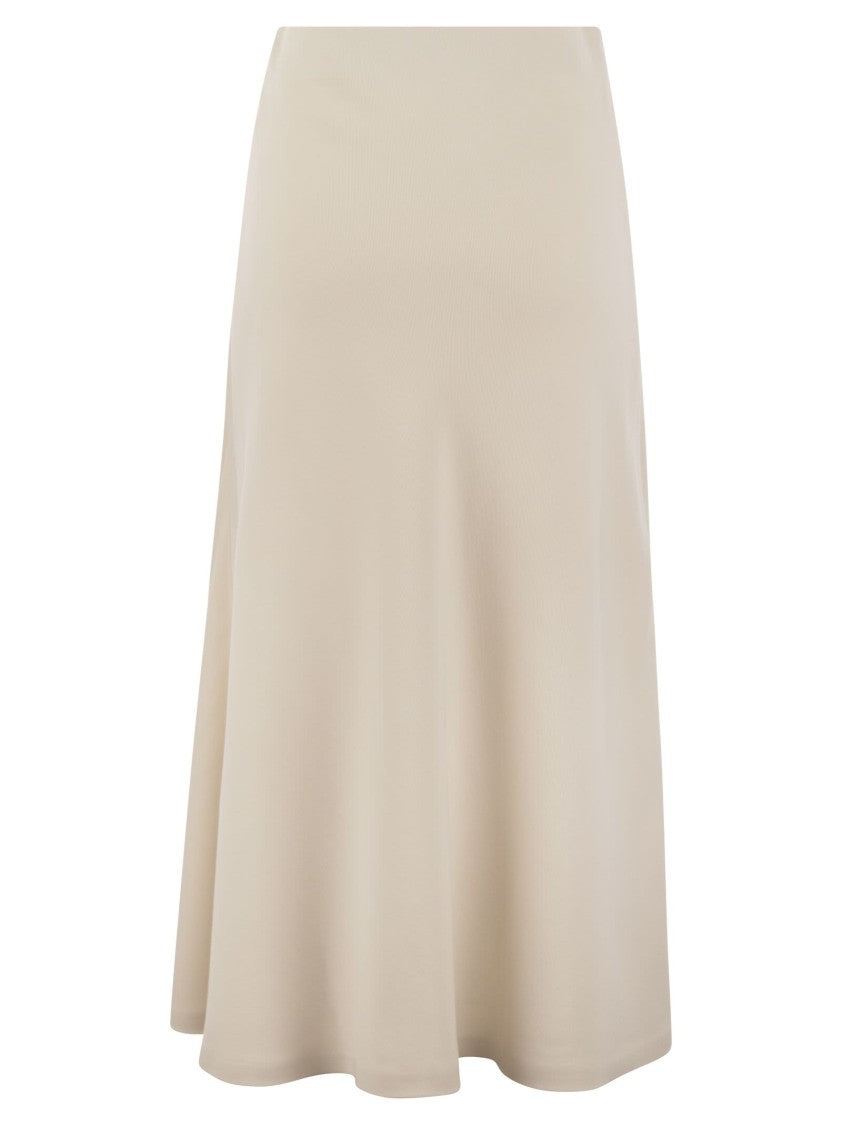 Brunello Cucinelli Flute Skirt In Comfort Viscose Couture Twill