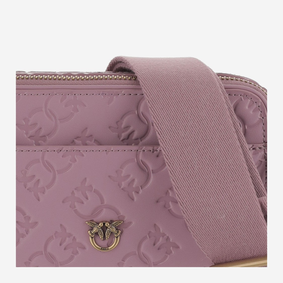 Pinko Monogram Leather Shoulder Bag