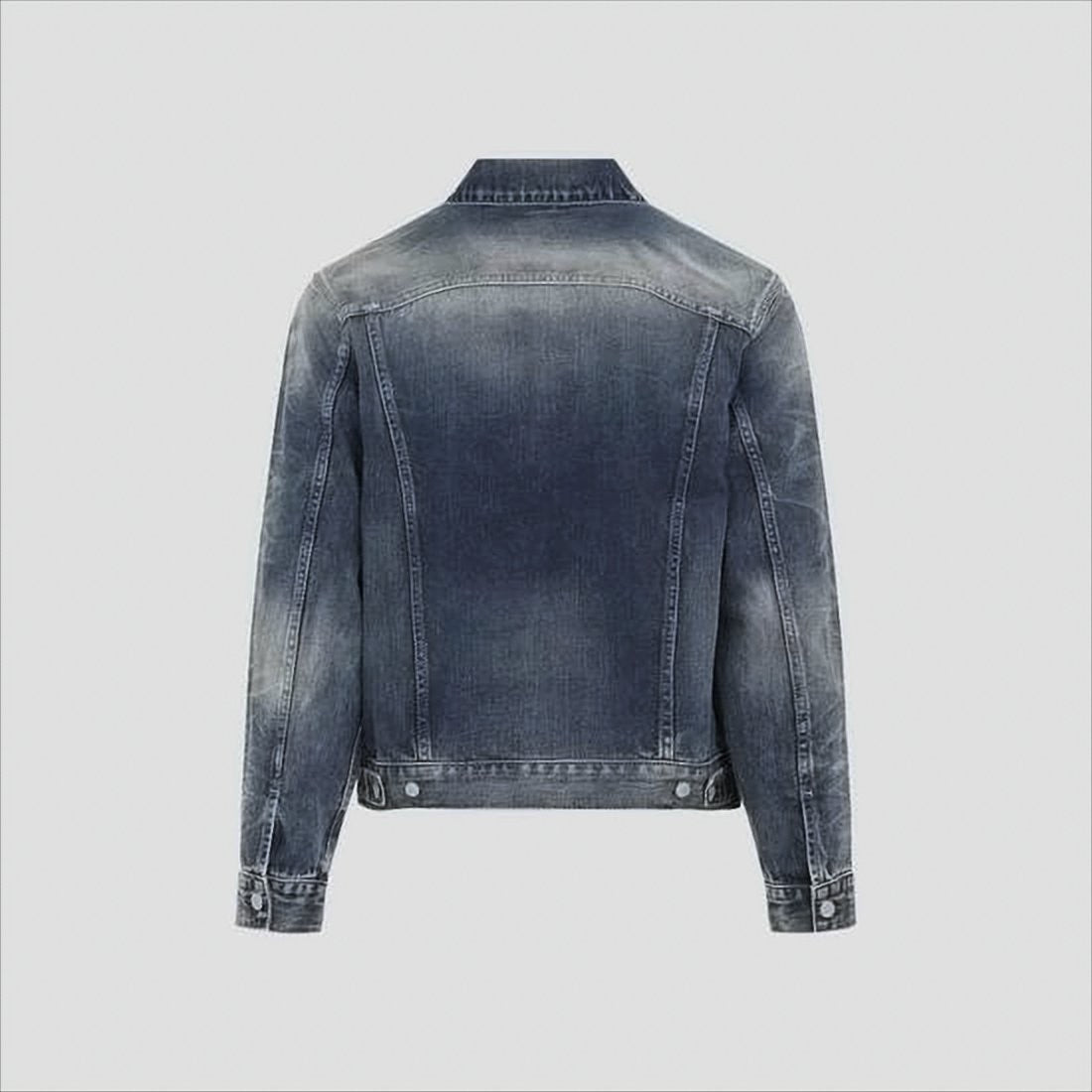 Acne Studios Classic Faded Denim Jacket With Button-Up Front And Chest Pockets