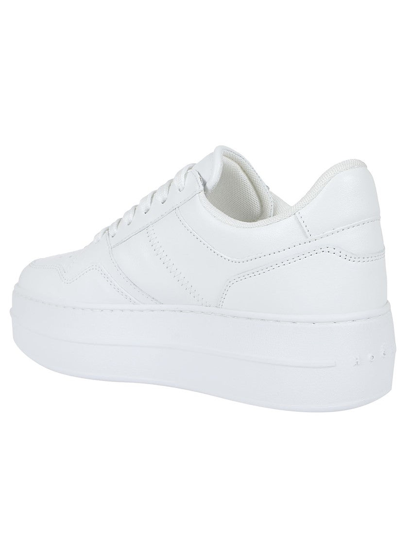 Hogan H670 White Leather Platform Sneakers