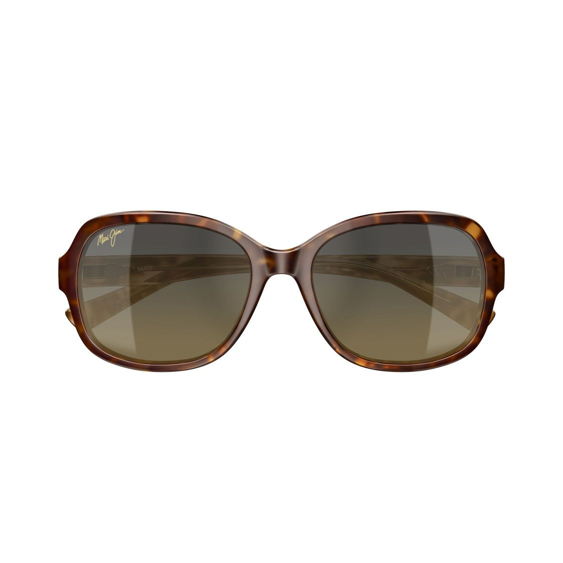 Maui Jim Hiluhilu Large Rounded Square Tortoiseshell Sunglasses With Gradient Lenses