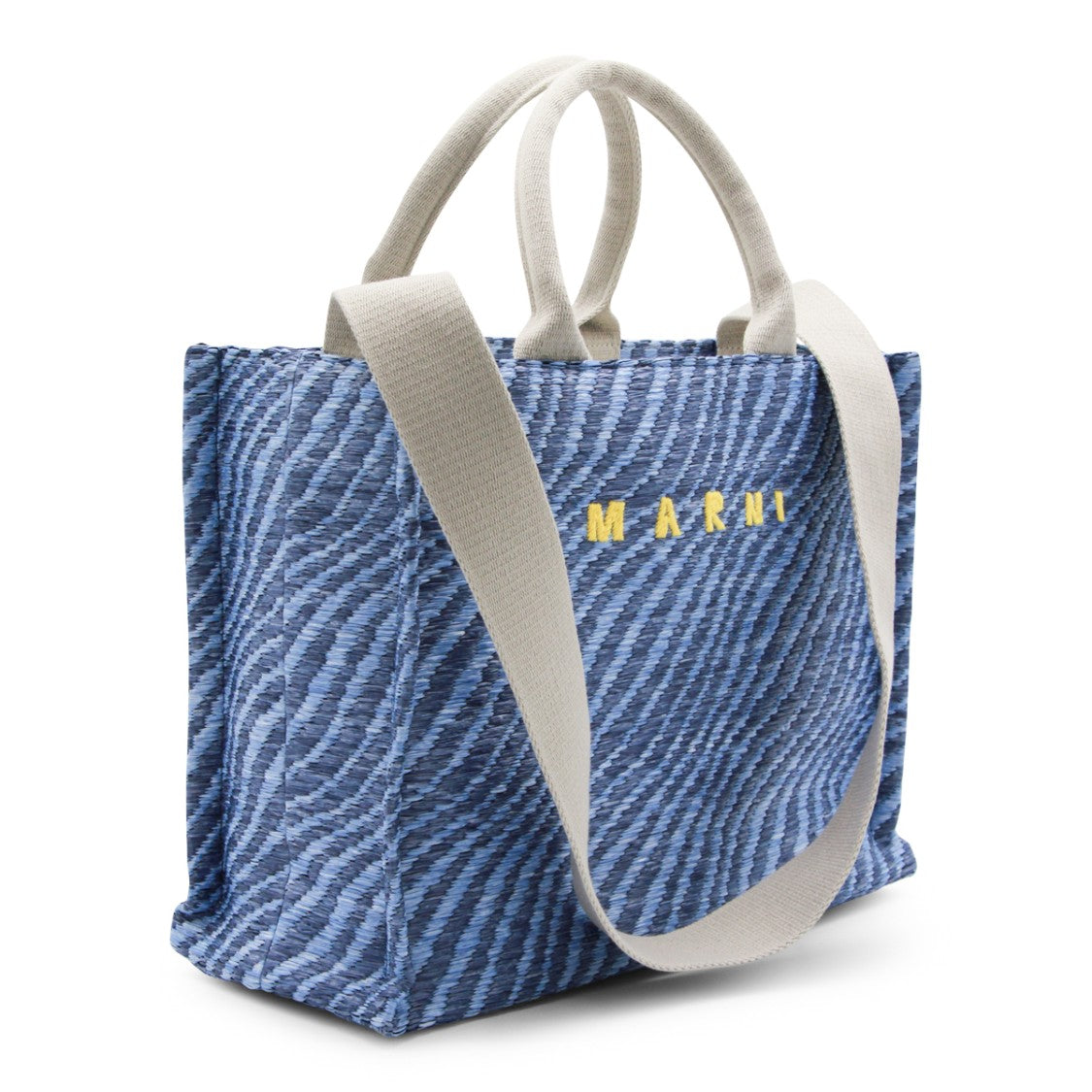 Marni Blue Patterned Tote Bag