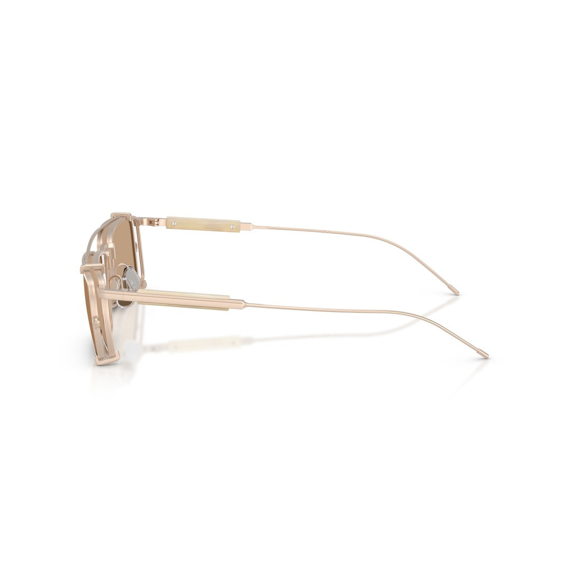Brunello Cucinelli 0Bc2014st Rectangular Titanium Sunglasses With Double Bridge