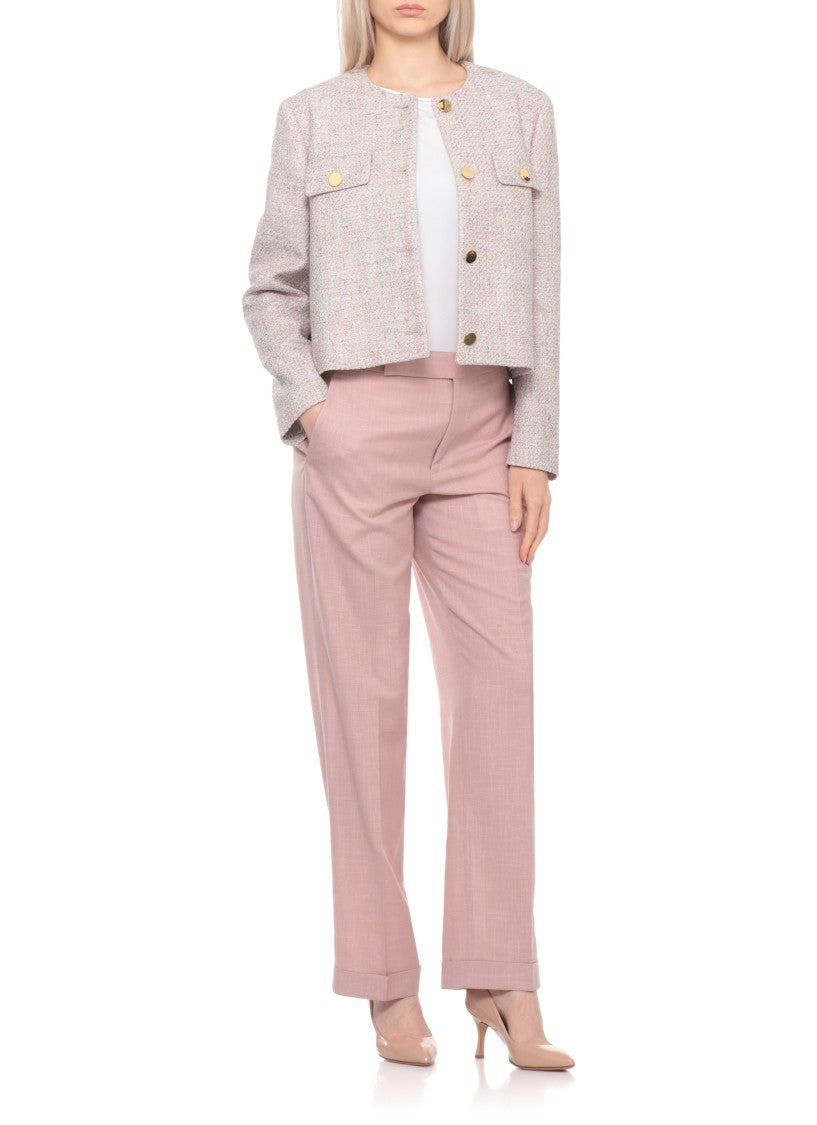 Lardini Multicolor Embroidered Cotton Boucle Blazer