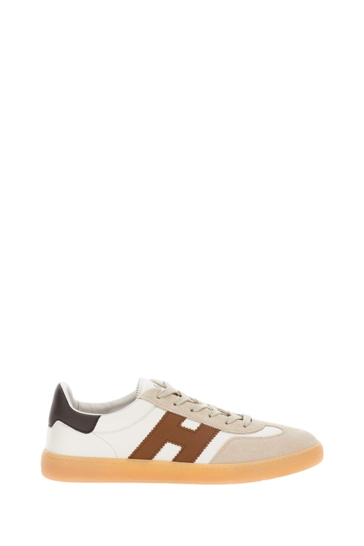 Hogan Low-Top Leather And Suede Sneakers With Signature 'H' Detail
