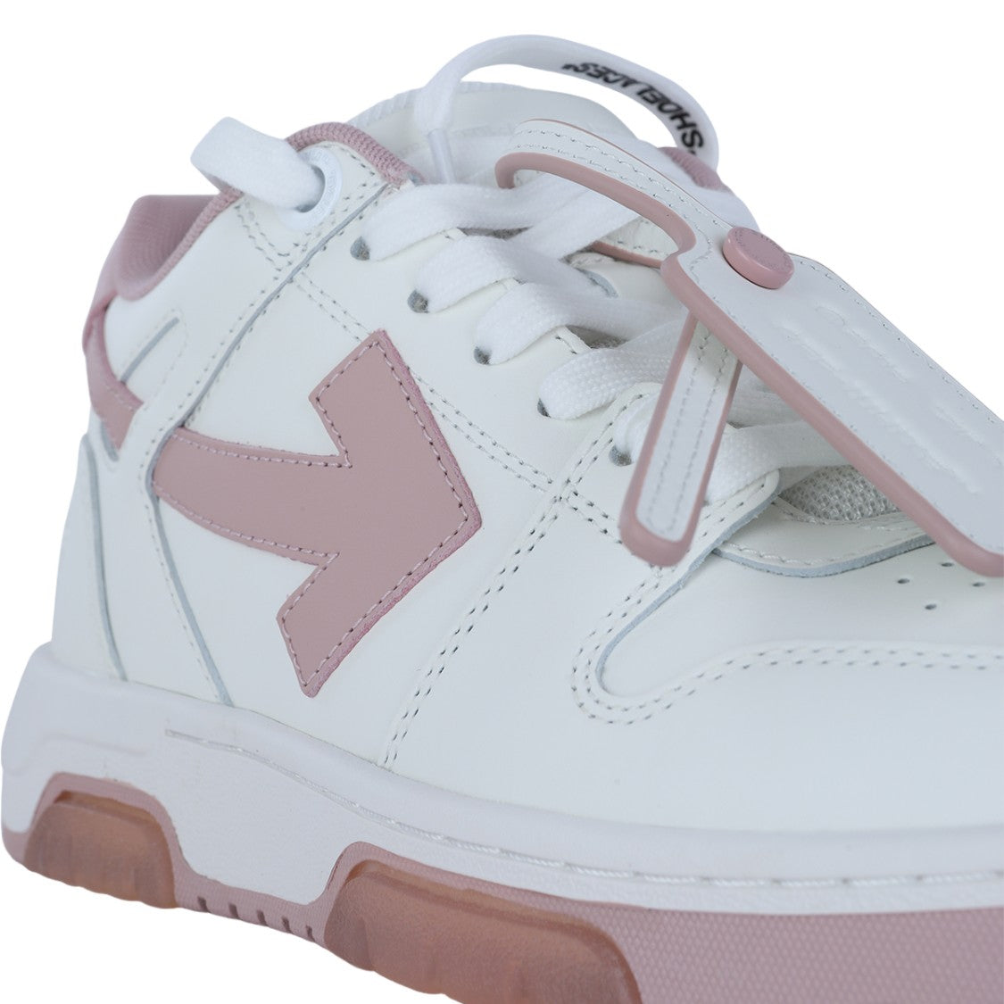 Off-White Chunky White Sneakers With Pink Accents