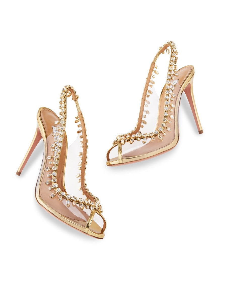 Aquazzura Temptation Crystal Sandal 105