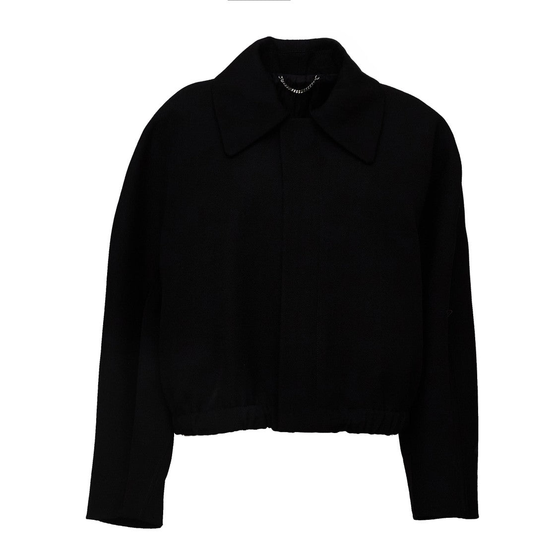 Victoria Beckham Arden Oversized Shoulder Gabardine Bomber Jacket