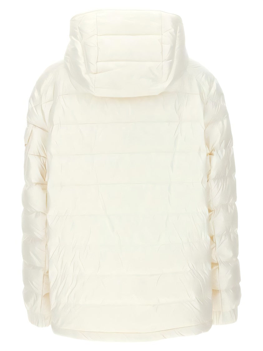 Moncler Quilted Down Coat With Detachable Hood