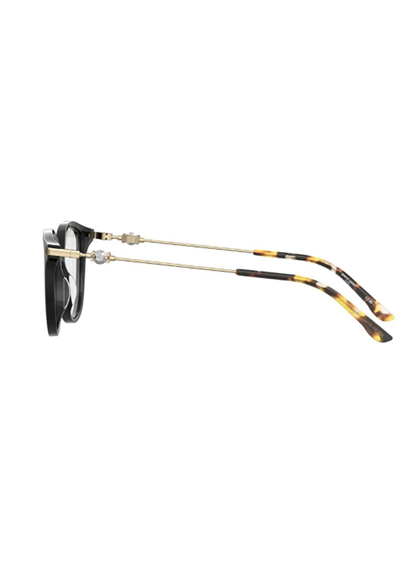 Pierre Cardin Oval Black Acetate Optical Frames With Gold Temples
