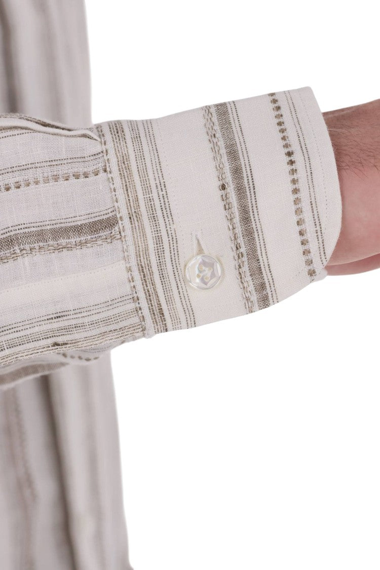 Barba Dandylife Striped Linen Shirt