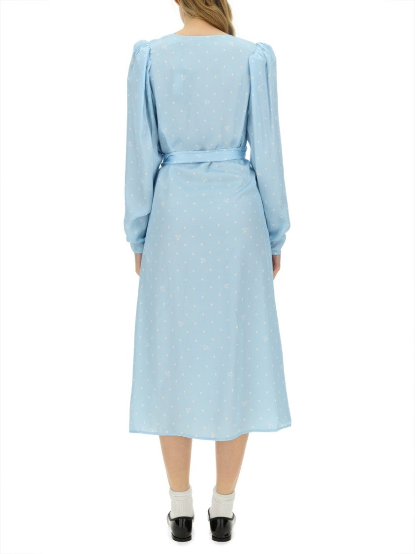 Rotate Birger Christensen Polka Dot Midi Dress