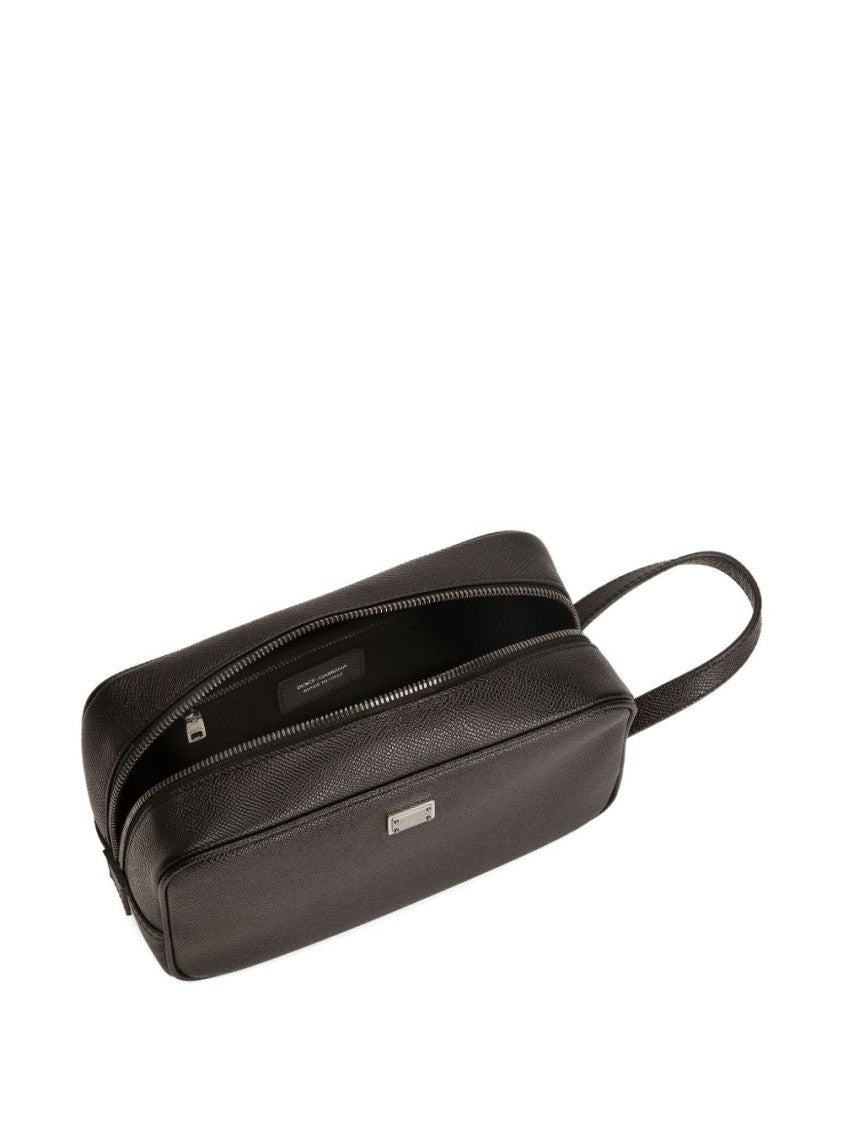 Dolce & Gabbana Sicily Leather Toiletry Bag