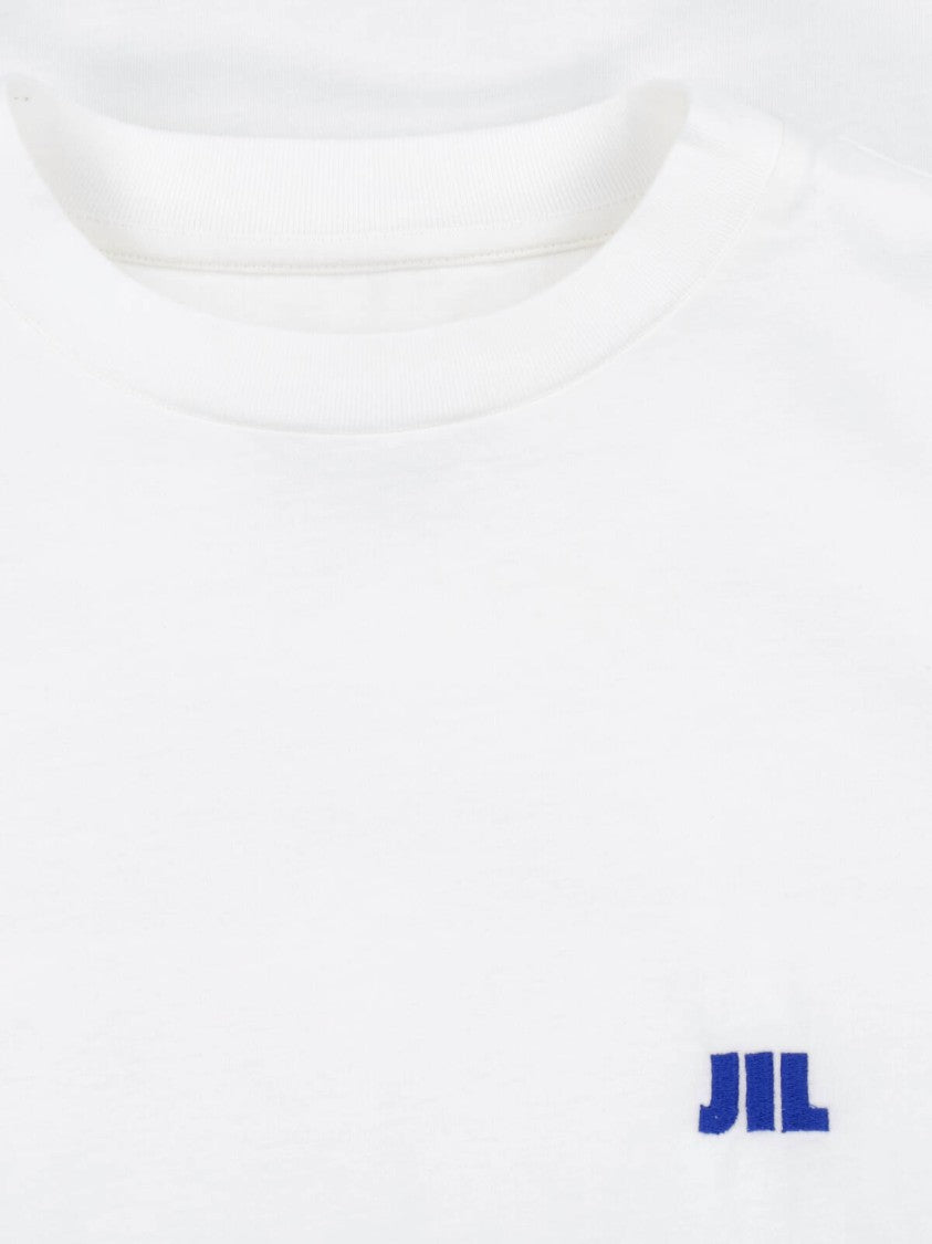 Jil Sander White Crewneck Long-Sleeve Cotton T-Shirt