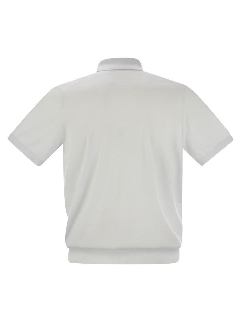 Brunello Cucinelli Lightweight Cotton Knit Polo Shirt