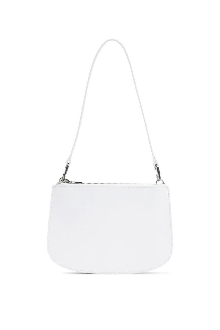 Diesel Structured White Leather Shoulder Bag
