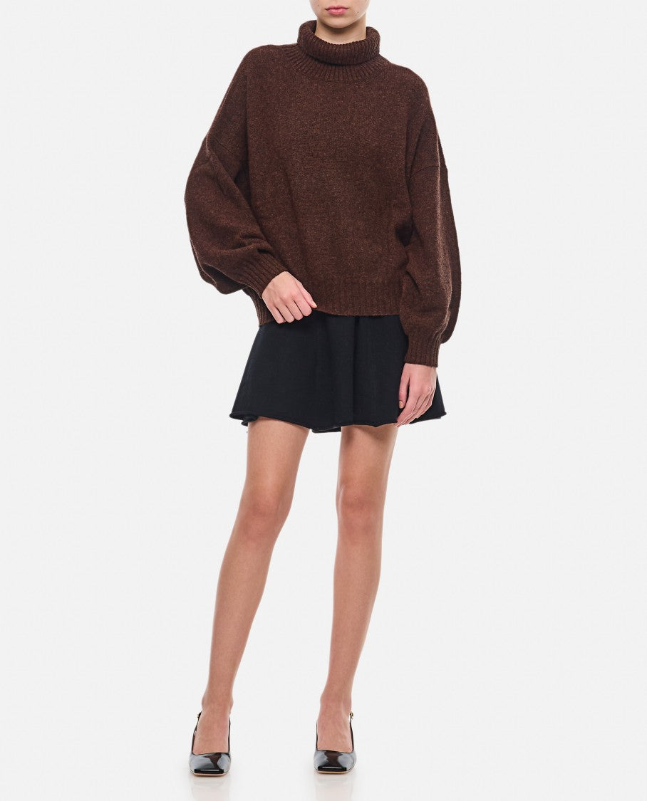 Extreme Cashmere Cashmere Short Pleated Skirt