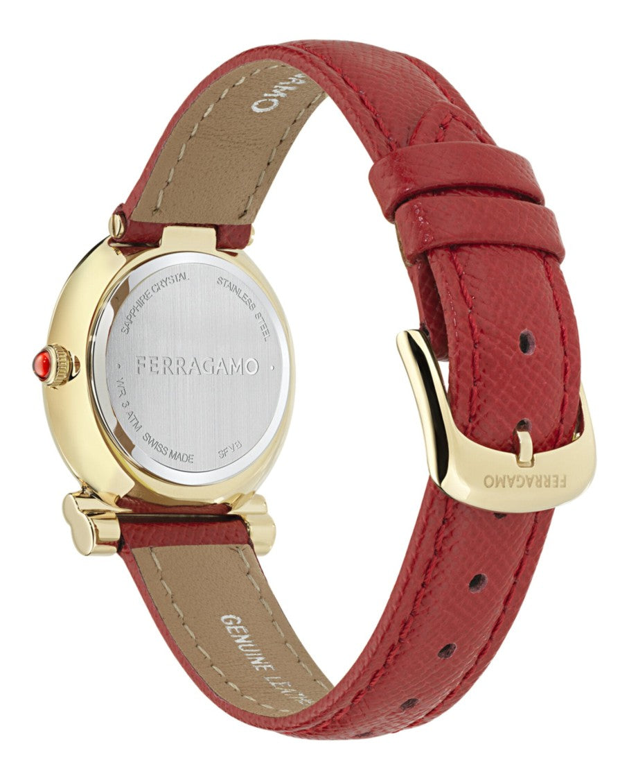 Ferragamo Gancini Twisted Leather Watch