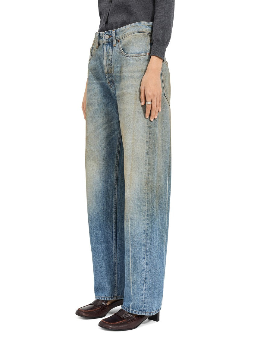 Mm6 By Maison Margiela Relaxed Straight-Leg Trousers With Vintage Wash
