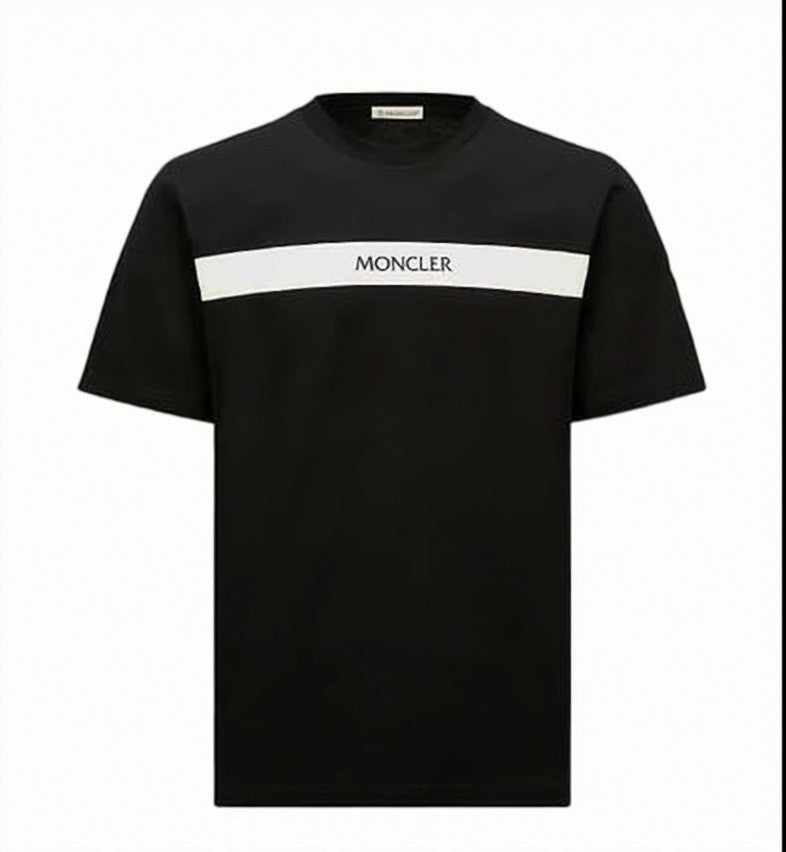 Moncler Minimalistic Black Cotton T-Shirt