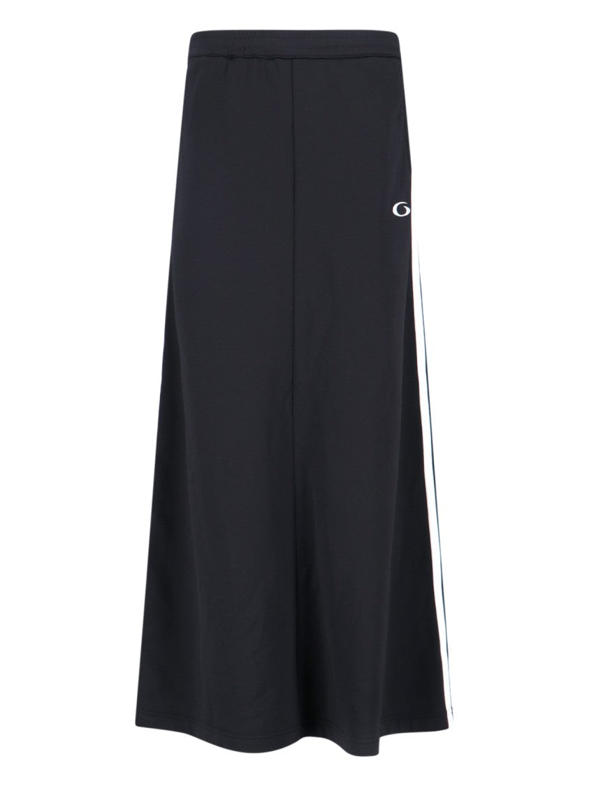 Balenciaga Logo Maxi Skirt – Black