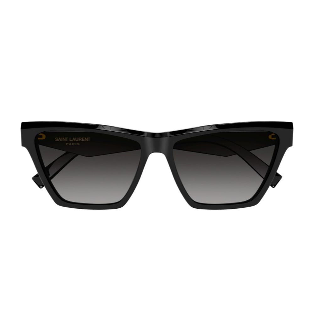 Saint Laurent Sl M103 Linea Monogram Glossy Black Cat-Eye Sunglasses
